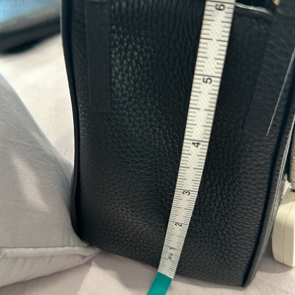 SOLD - Kate Spade Black Pebbled leather satchel with Charm or Bag scarf - Picture 14 of 16